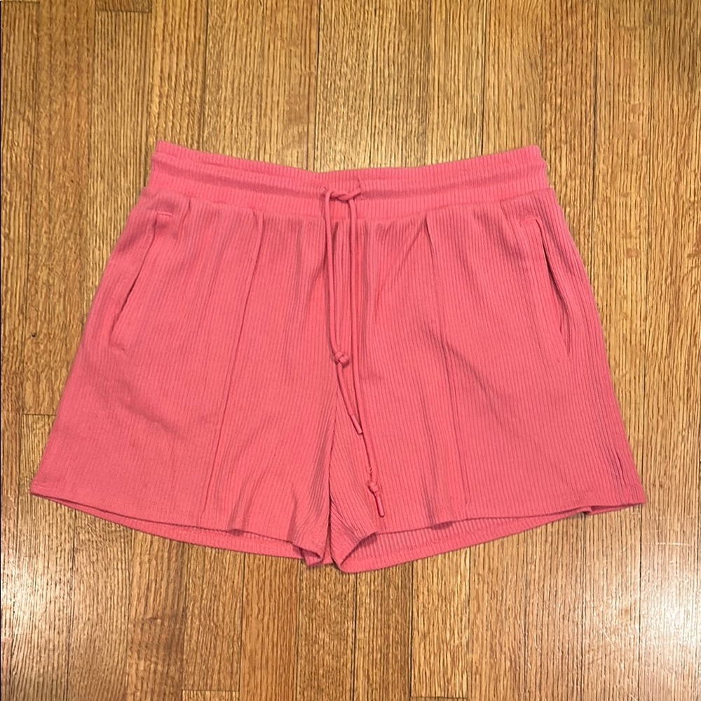 Time and Tru Pink Ribbed Athletic Shorts